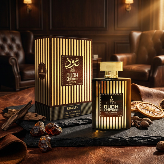 Oudh Leather Intense EDP 100 ml – Fragrância cítrica e de couro para homem