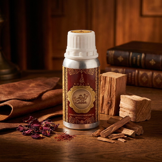 Óleo perfumado concentrado Zakhir 100 ml – Fragrância masculina amadeirada e com notas de couro
