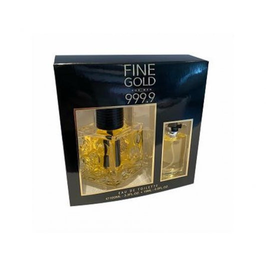Real Time EDT 100 ml + 15 ml «Fine Gold Men» – Fragrância amadeirada para homem