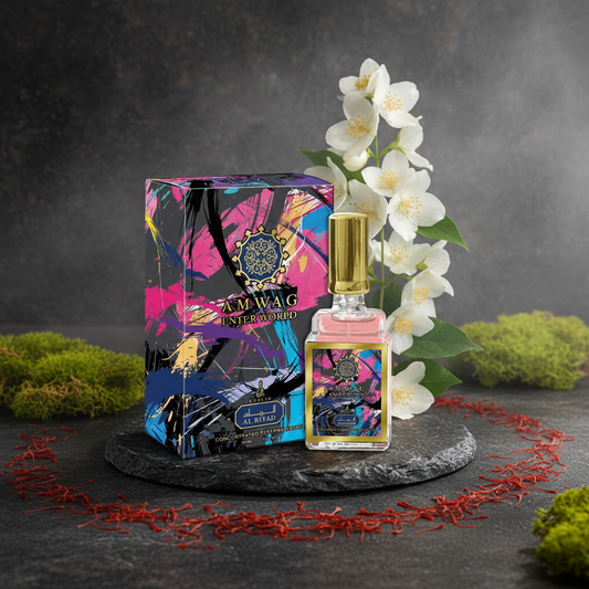 30 ml Eau de Perfume Amwaj  Enter World Fragrância Picante de Jasmim para Mulheres