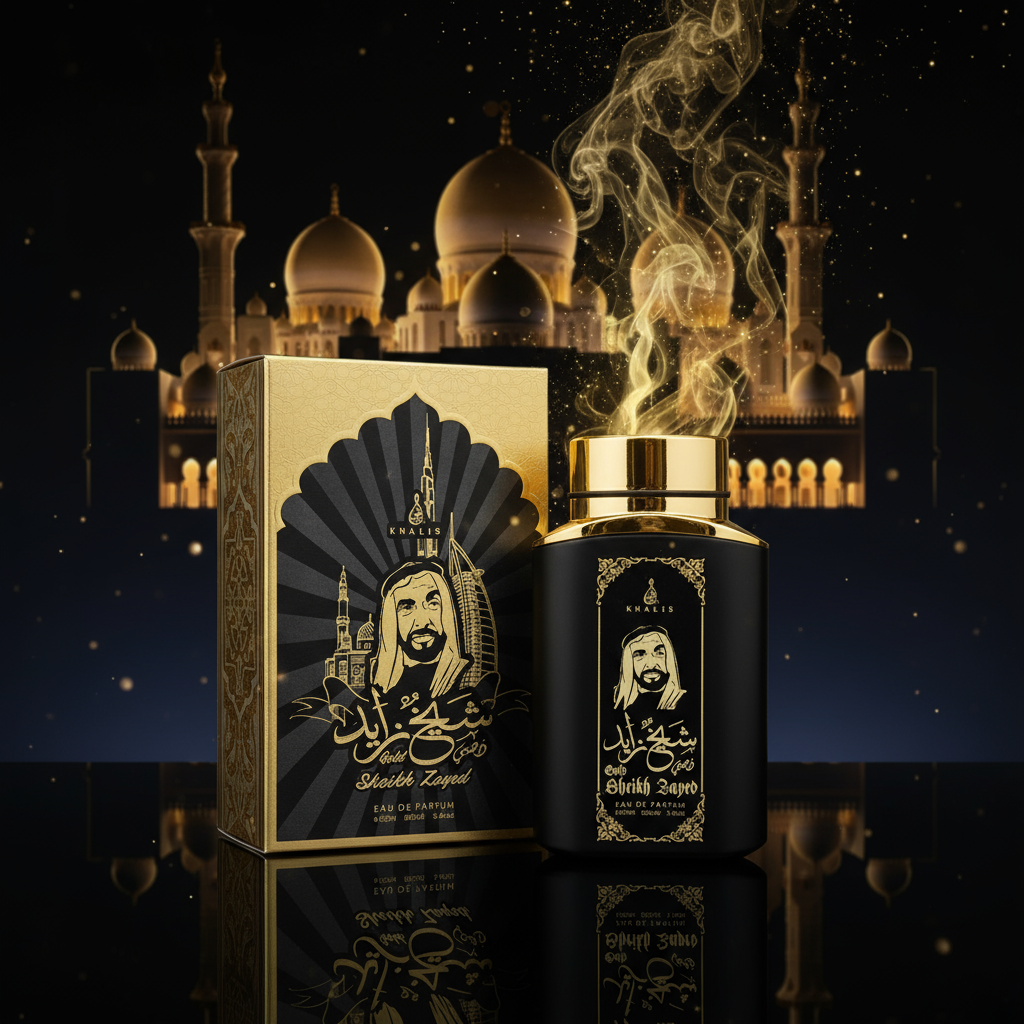 100 ml de Eau de Perfume SHEIKH ZAYED GOLD Fragrância Amadeirada Picante para Homem 1 