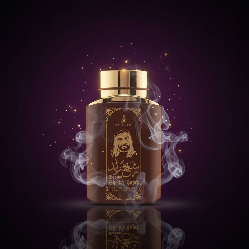 100 ml de Eau de Perfume SHEIKH ZAYED BROWN Fragrância de Baunilha e Oud para Homem
