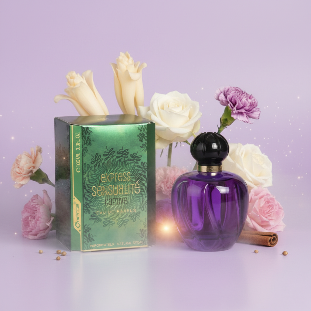 100 ml Eau de Parfum "EXPRESS SENSUALITE CAPTIVE" Fragrância Frutada Floral para Mulheres, com alto teor de óleo perfumado 6% 2 