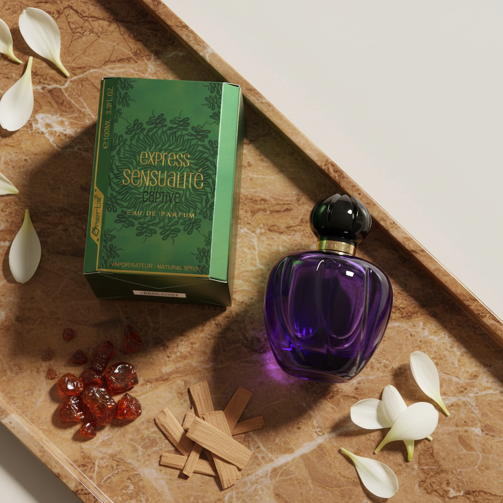 100 ml Eau de Parfum "EXPRESS SENSUALITE CAPTIVE" Fragrância Frutada Floral para Mulheres, com alto teor de óleo perfumado 6% 5 