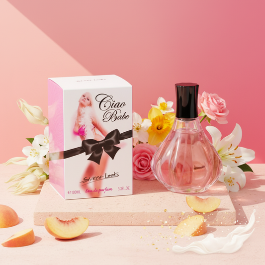 100 ml Eau de Parfum "CIAO BABE" Fragrn|ancia Frutada Floral para Mulheres, com alto teor de óleo perfumado 2%