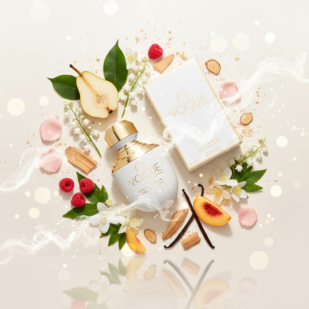 100 ml Eau de Parfum VOGUE, Fragrância Floral Frutada Almiscarada para Mulher 6 