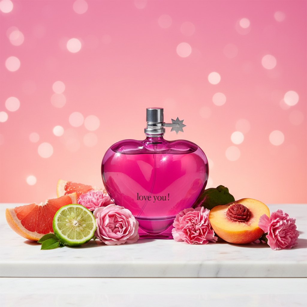100 ml Eau de Perfume "Love You Pink" Fragrância Frutal - Cítrica para Mulheres