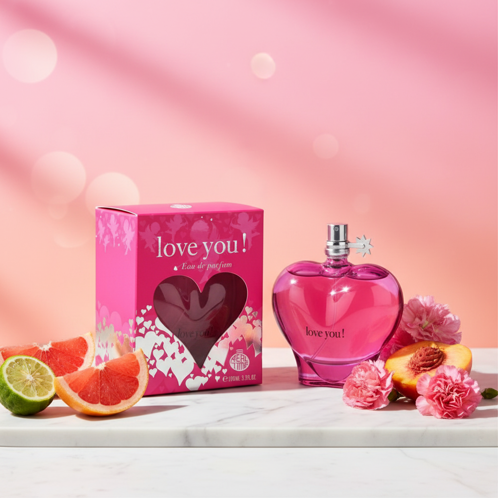 100 ml Eau de Perfume "Love You Pink" Fragrância Frutal - Cítrica para Mulheres