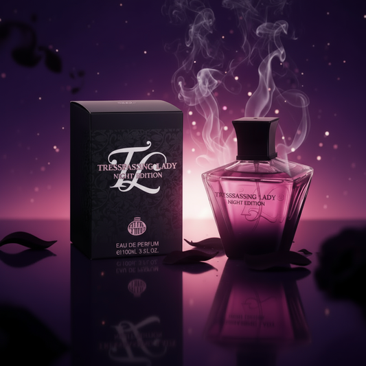 100 ml Eau de Perfume "Trespassing Lady Night Edition" Fragrância Floral- Picante para Mulheres
