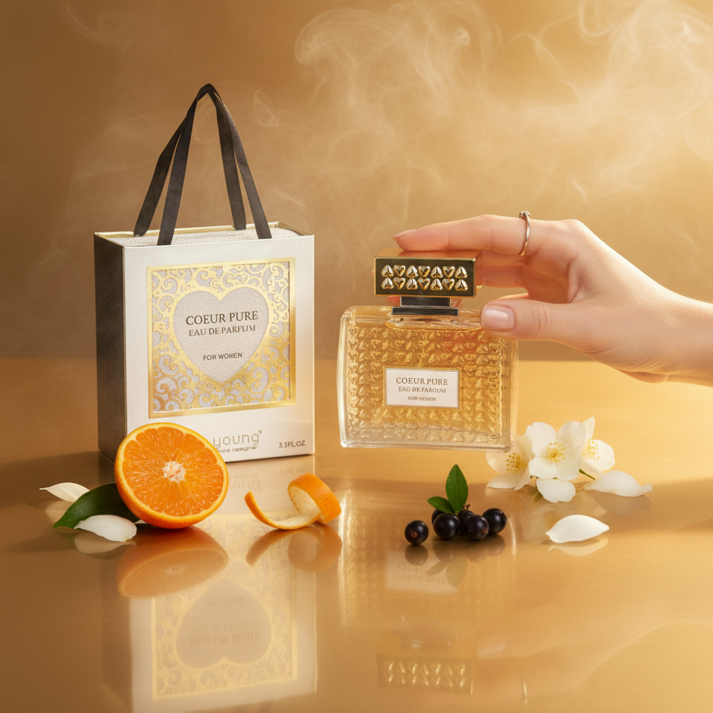 100 ml Eau de Parfume COEUR PURE Fragrância Floral Para Mulher