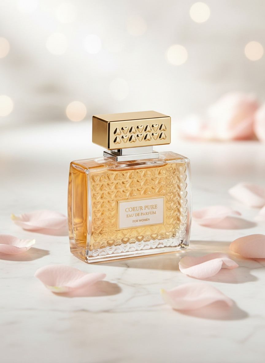 100 ml Eau de Parfume COEUR PURE Fragrância Floral Para Mulher