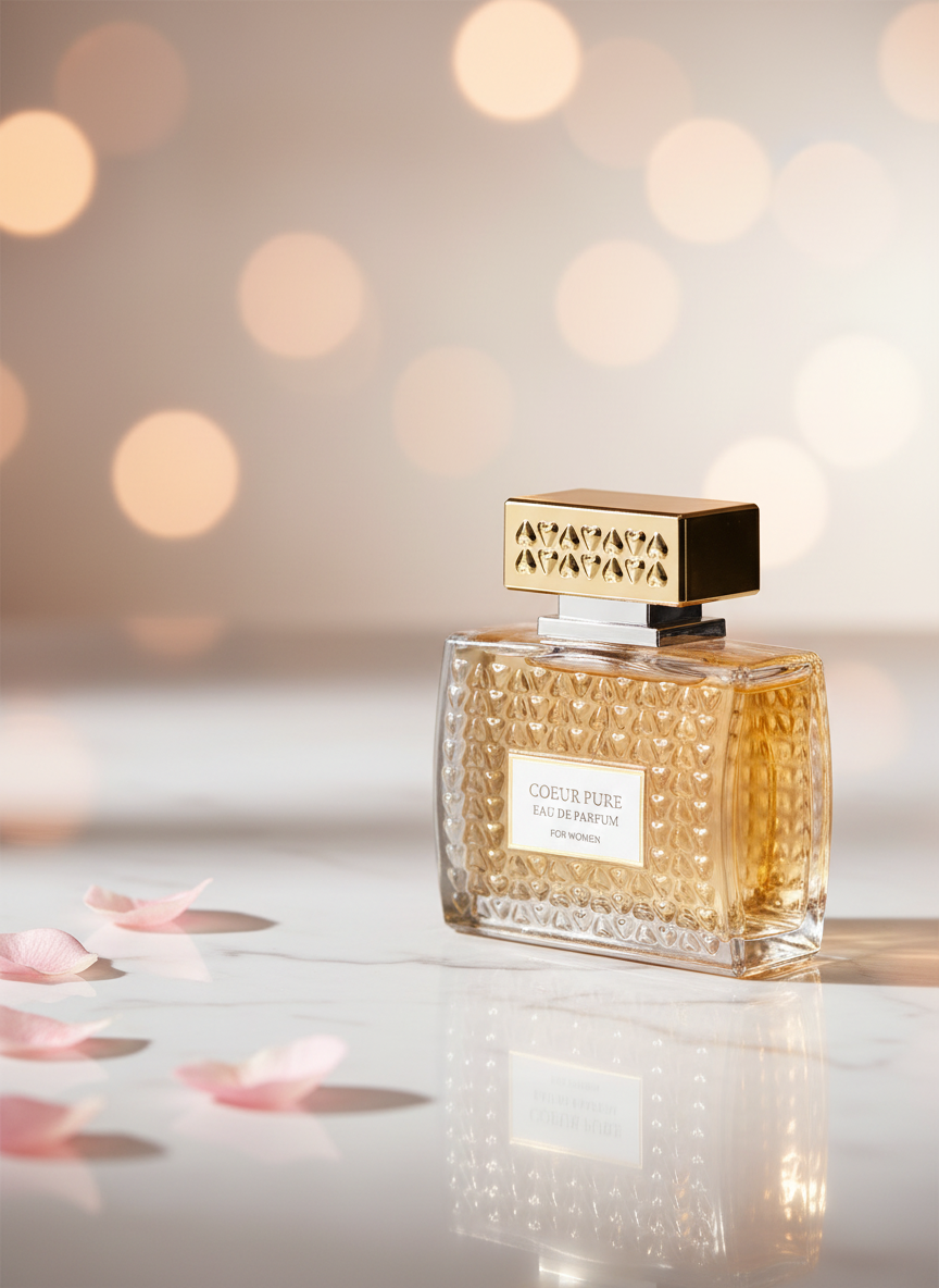 100 ml Eau de Parfume COEUR PURE Fragrância Floral Para Mulher 5 