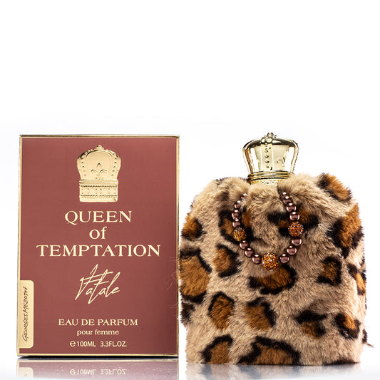 100 ml EDP QUEEN OF TEMPTATION - FATALE, fragrância de âmbar para mulher