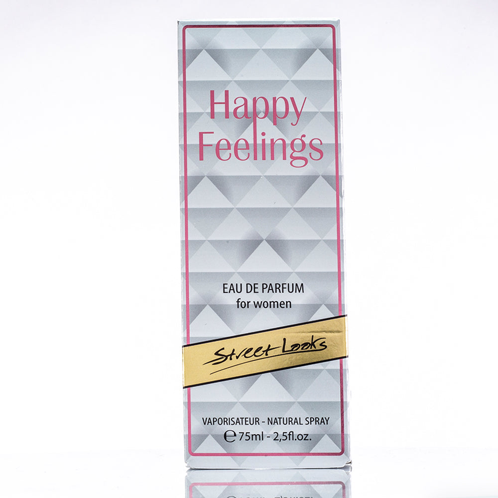 75 ml EDP HAPPY FEELINGS, fragrância floral para mulher