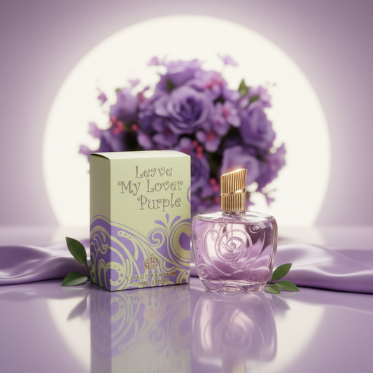 100 ml EDP LEAVE MY LOVER PURPLE, fragrância oriental - baunilha para mulher