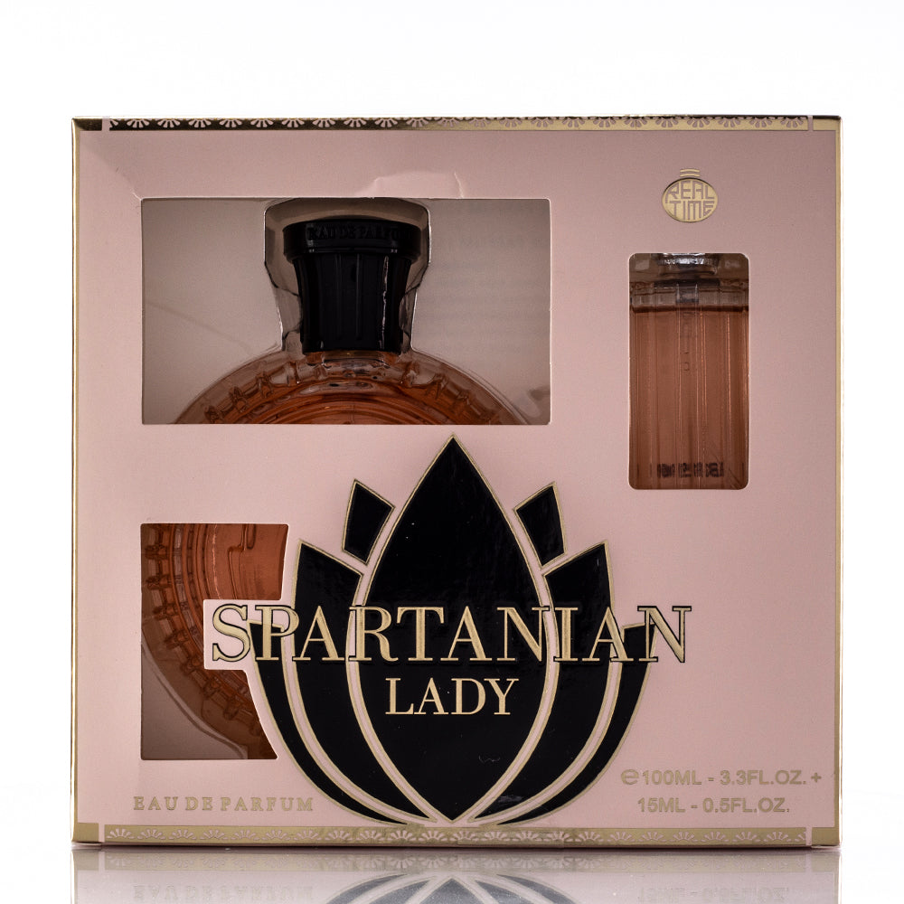 RealTime EDP 100ml + 15ml "Spartanian Lady" - Família: Oriental - Amadeirado