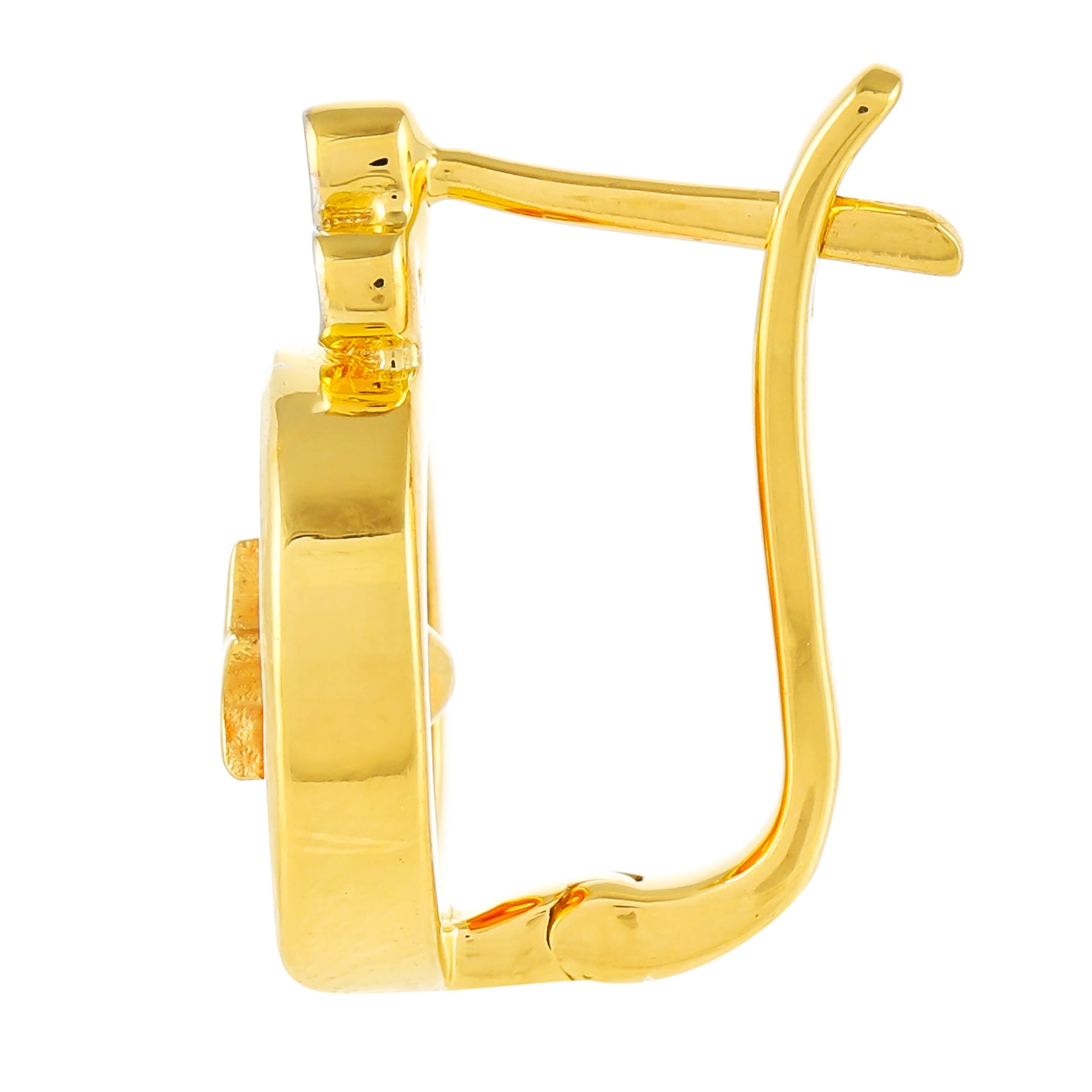 Brincos de Prata com Banho de Ouro com Cornalina e Topázio Branco 2 