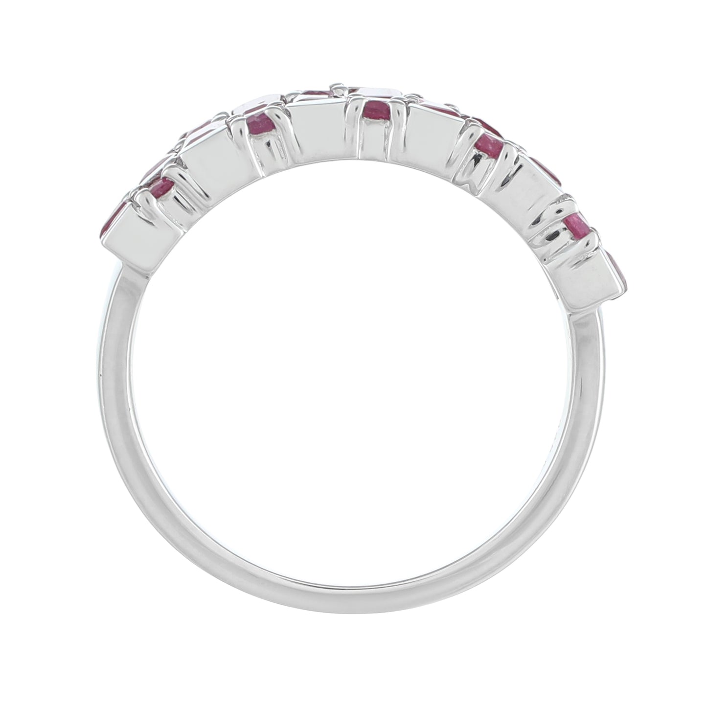 Anel de Prata com Rubi da Tailândia  Contraste: Cabeca de Veado (800)