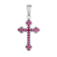 Cruz Pendente de Prata com Rubi da Tailândia
