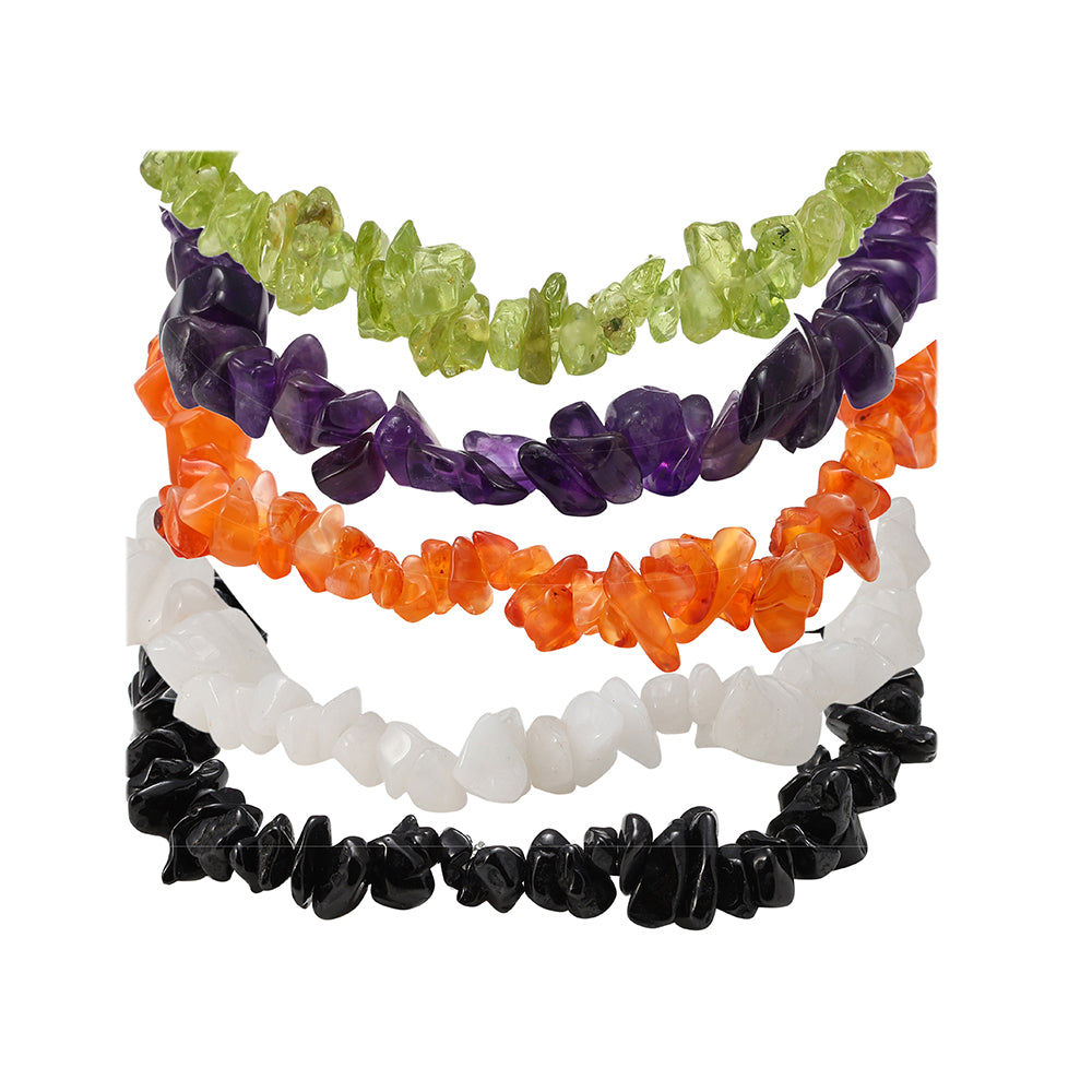 Conjunto com Ametista e Cornalina ( Colar+Pulseira ) 2 