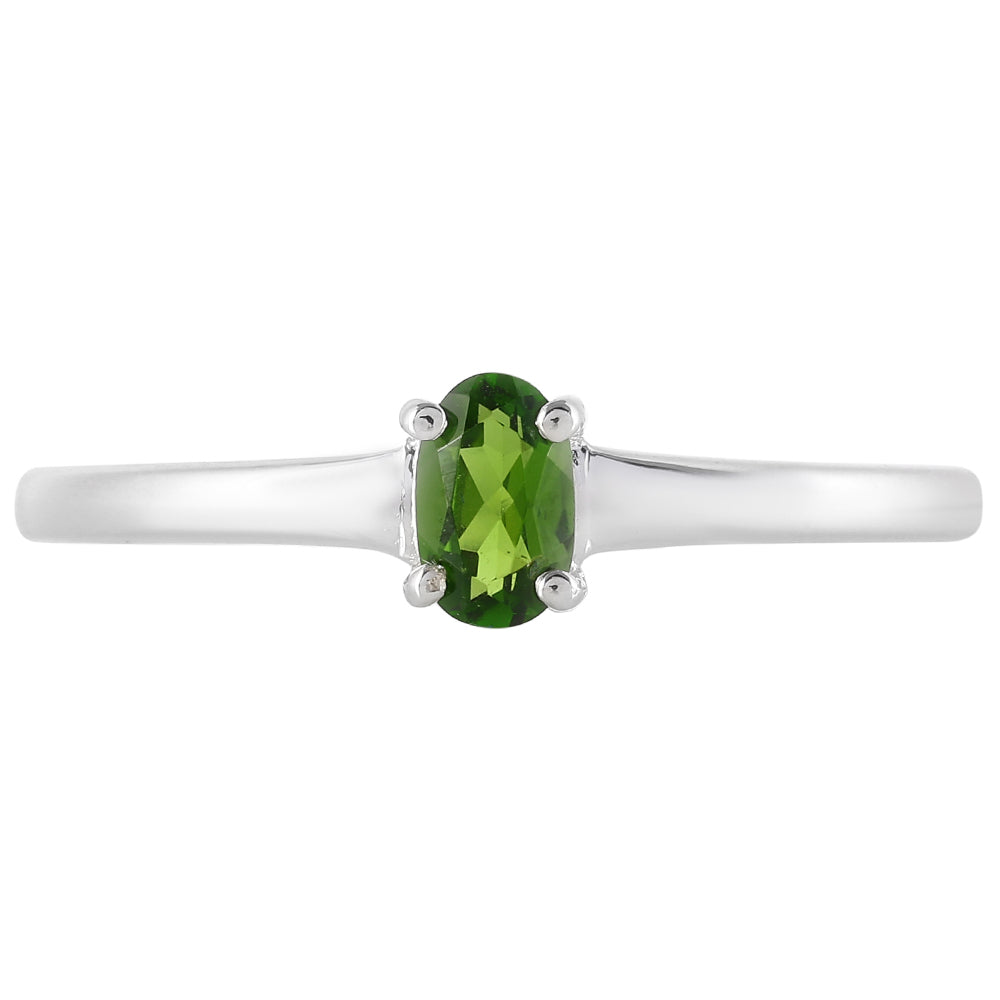 Anel de Prata com Diópsido Crómio 1 