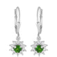 Brincos de Prata com Diópsido Crómio e Topázio Branco