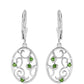 Brincos de Prata com Diópsido Crómio