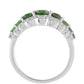 Anel de Prata com Diópsido Crómio e Topázio Branco