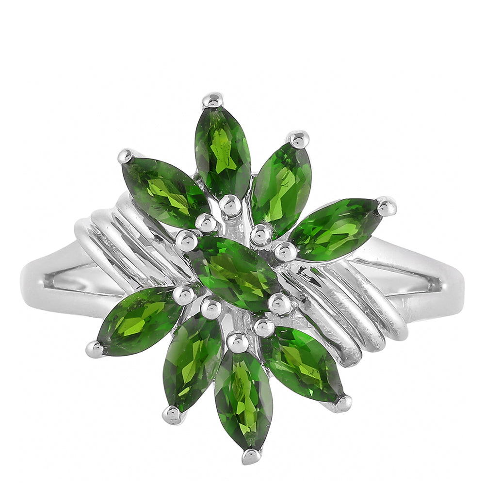 Anel de Prata com Diópsido Crómio  Contraste: Cabeca de Veado (800) 1 