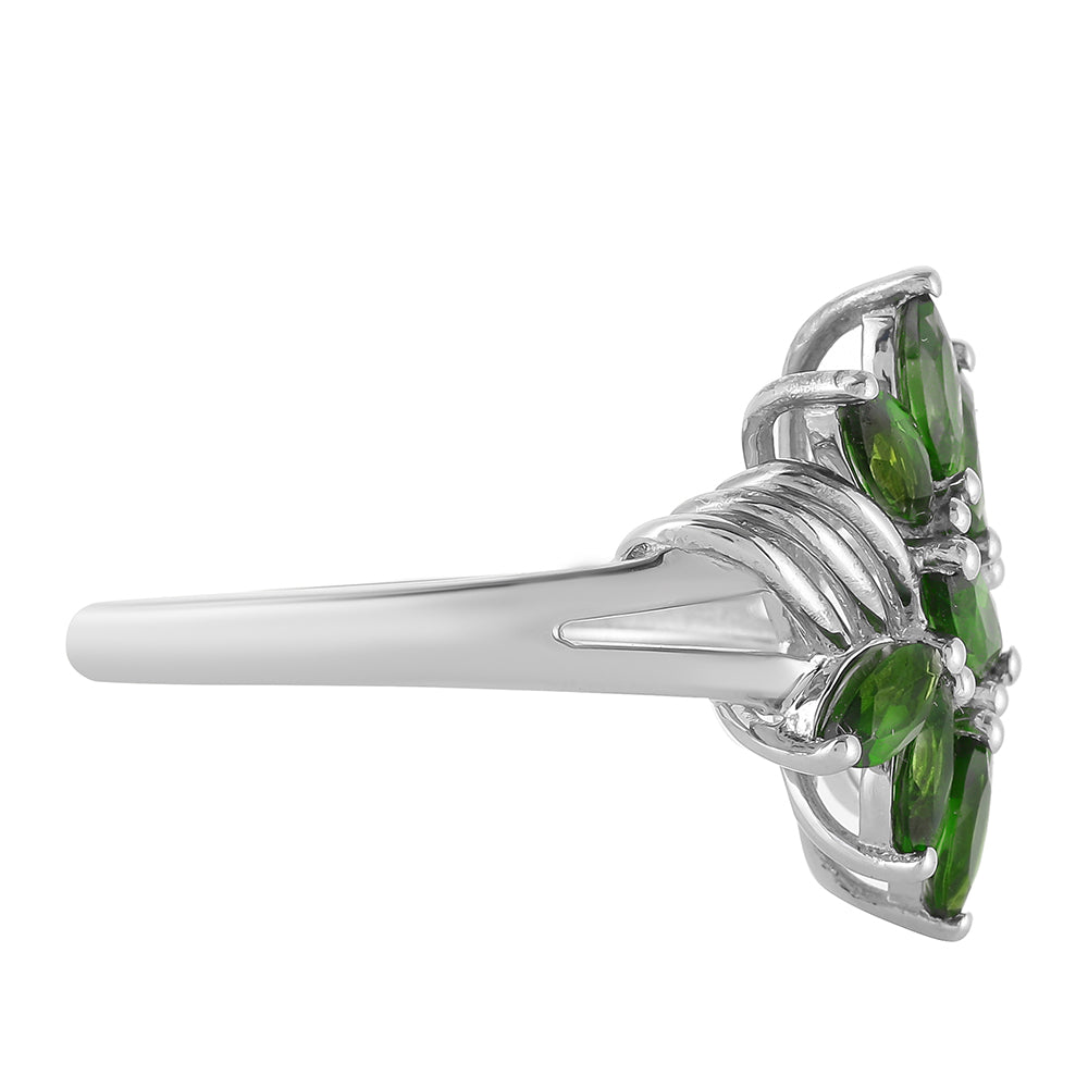 Anel de Prata com Diópsido Crómio  Contraste: Cabeca de Veado (800) 2 