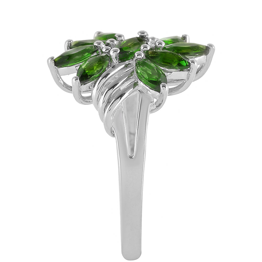 Anel de Prata com Diópsido Crómio  Contraste: Cabeca de Veado (800) 3 