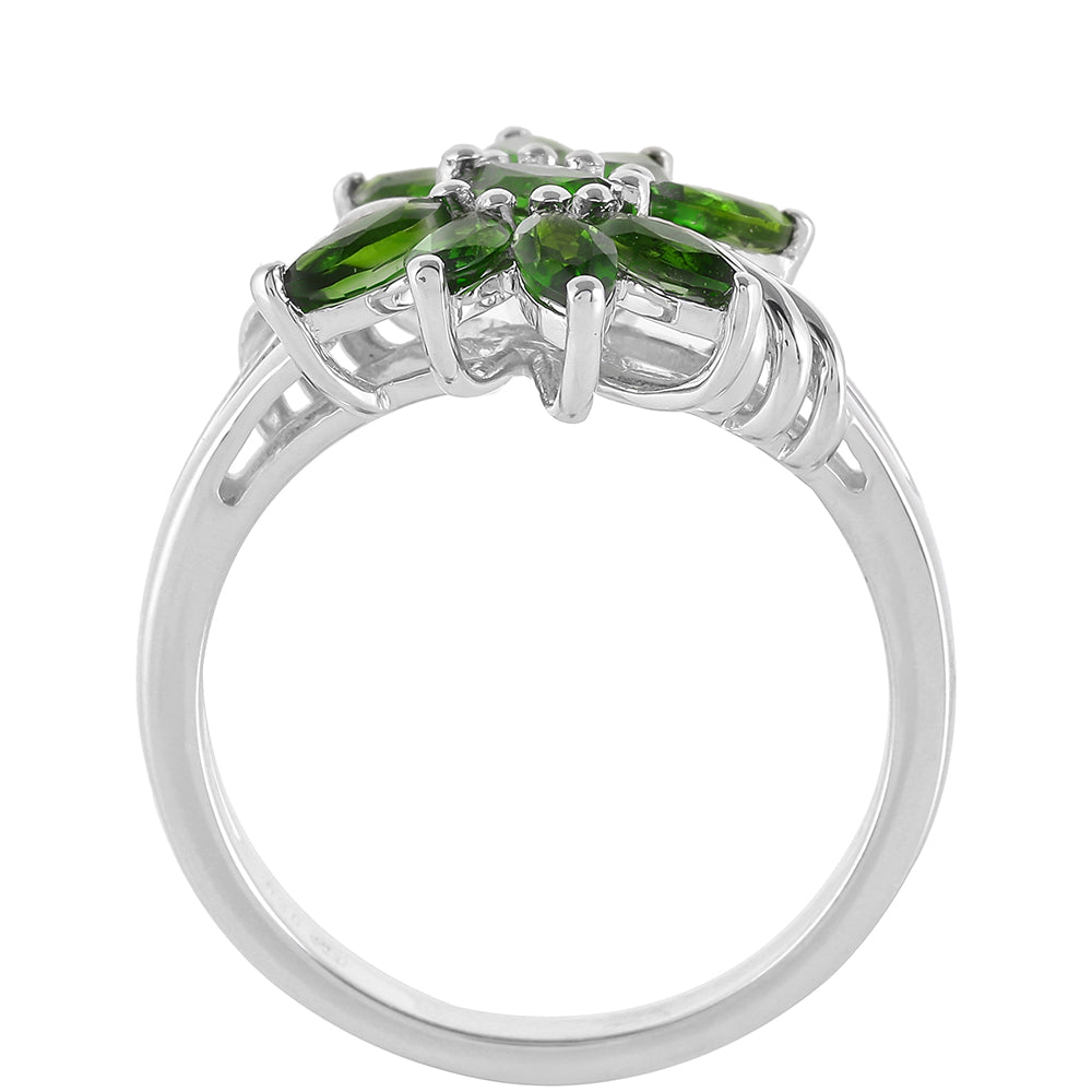 Anel de Prata com Diópsido Crómio  Contraste: Cabeca de Veado (800) 4 