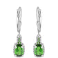 Brincos de Prata com Diópsido Crómio
