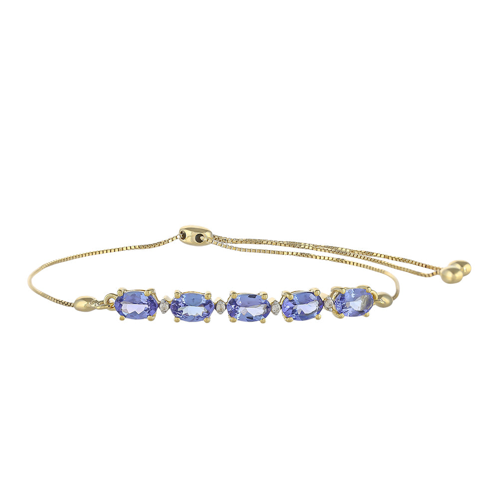 Pulseira de Ouro com Tanzanite AAA e Zircão Natural  Contraste: Cruz missionária 1 