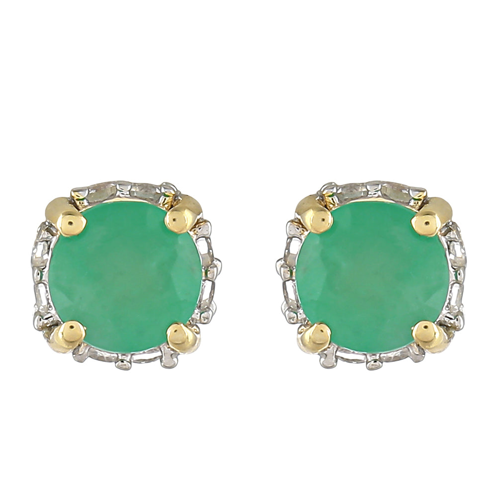 Brincos de Ouro com Esmeralda do Brasil e Topázio Branco  Contraste: Cruz missionária 1 