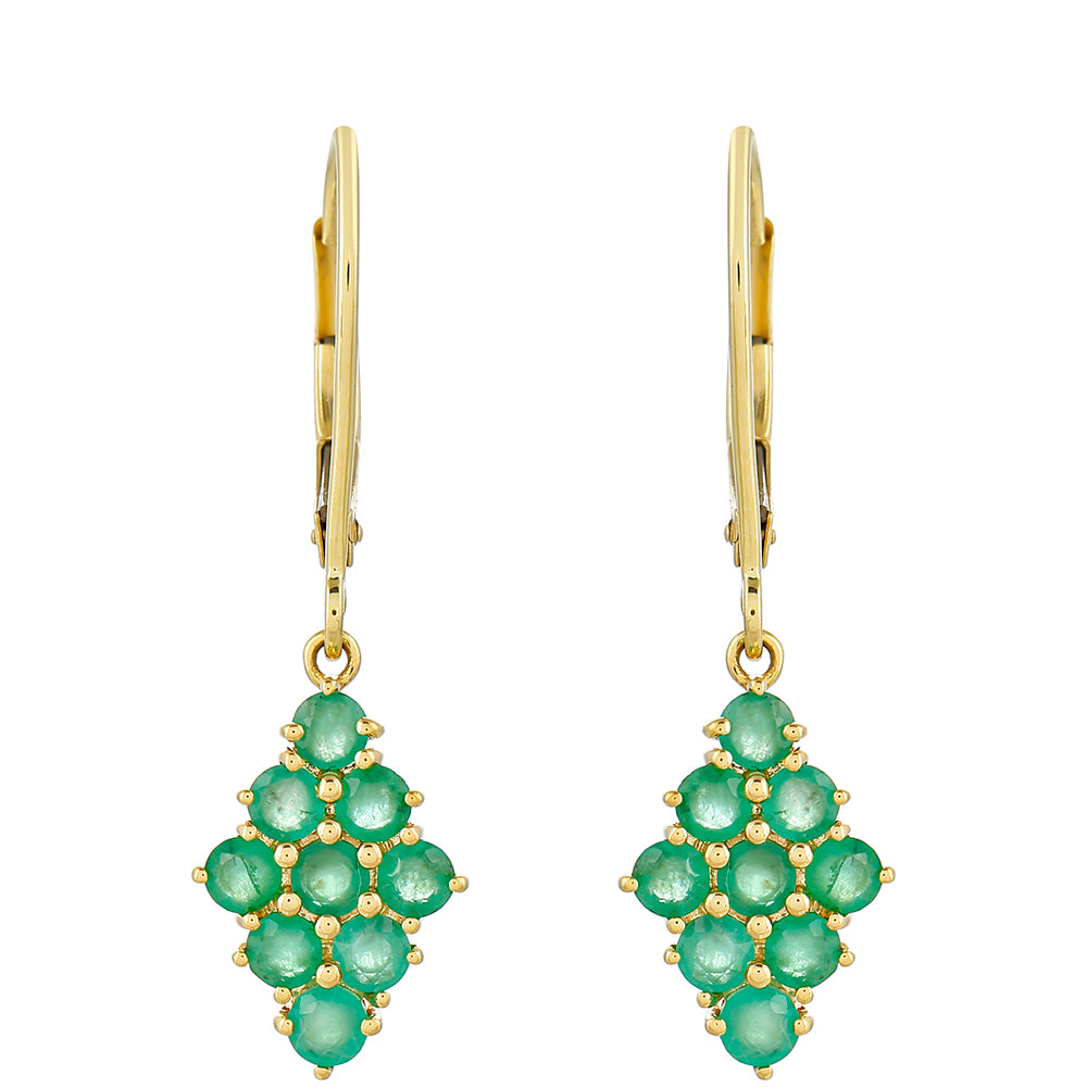 Brincos de Ouro com Esmeralda do Brasil  Contraste: Cruz missionária