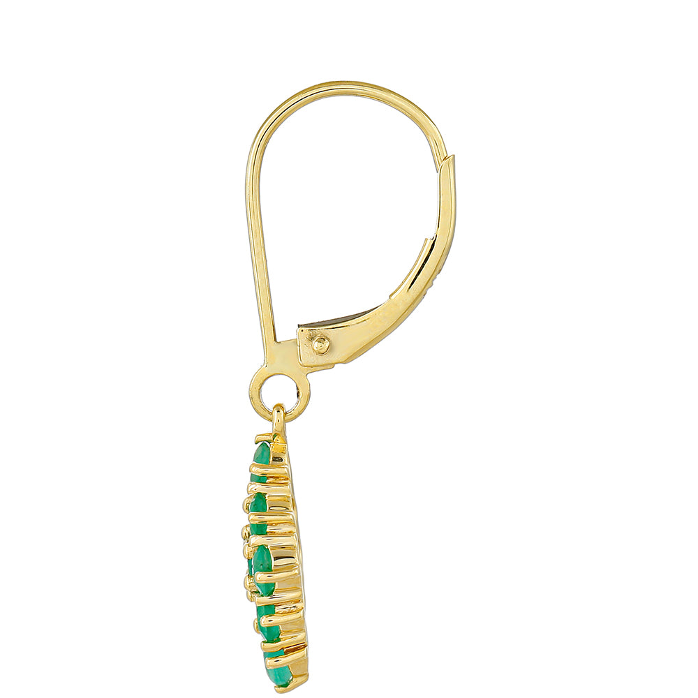 Brincos de Ouro com Esmeralda do Brasil  Contraste: Cruz missionária