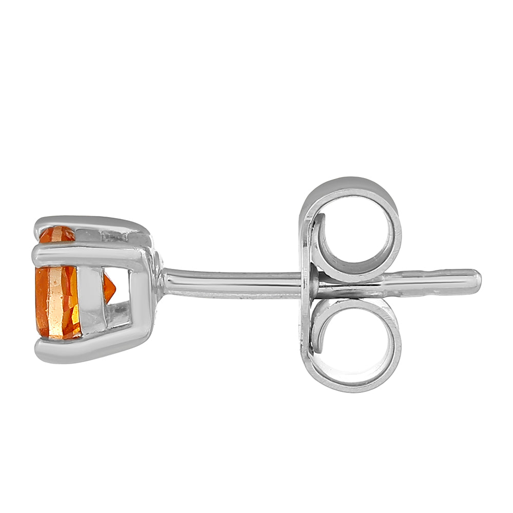 Brincos de Prata com Quartzo Padparadscha 2 