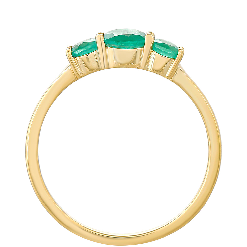 Anel de Ouro com Esmeralda do Brasil  Contraste: Cruz missionária