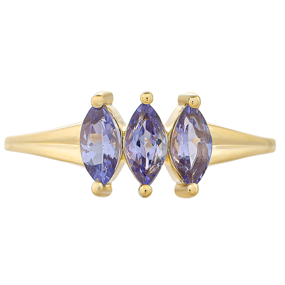 Anel de Ouro com Tanzanite AAA  Contraste: Cruz missionária 1 