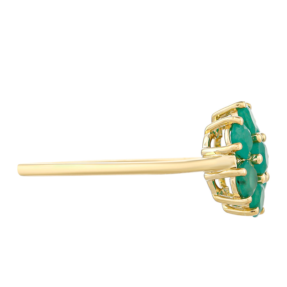 Anel de Ouro com Esmeralda do Brasil  Contraste: Cruz missionária 2 