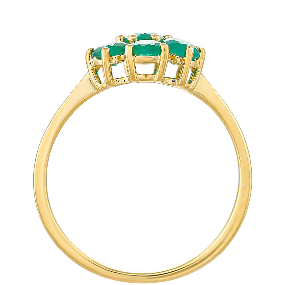 Anel de Ouro com Esmeralda do Brasil  Contraste: Cruz missionária 4 