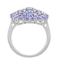 Anel de Prata com Tanzanite AAA  Contraste: Cabeca de Veado (800)