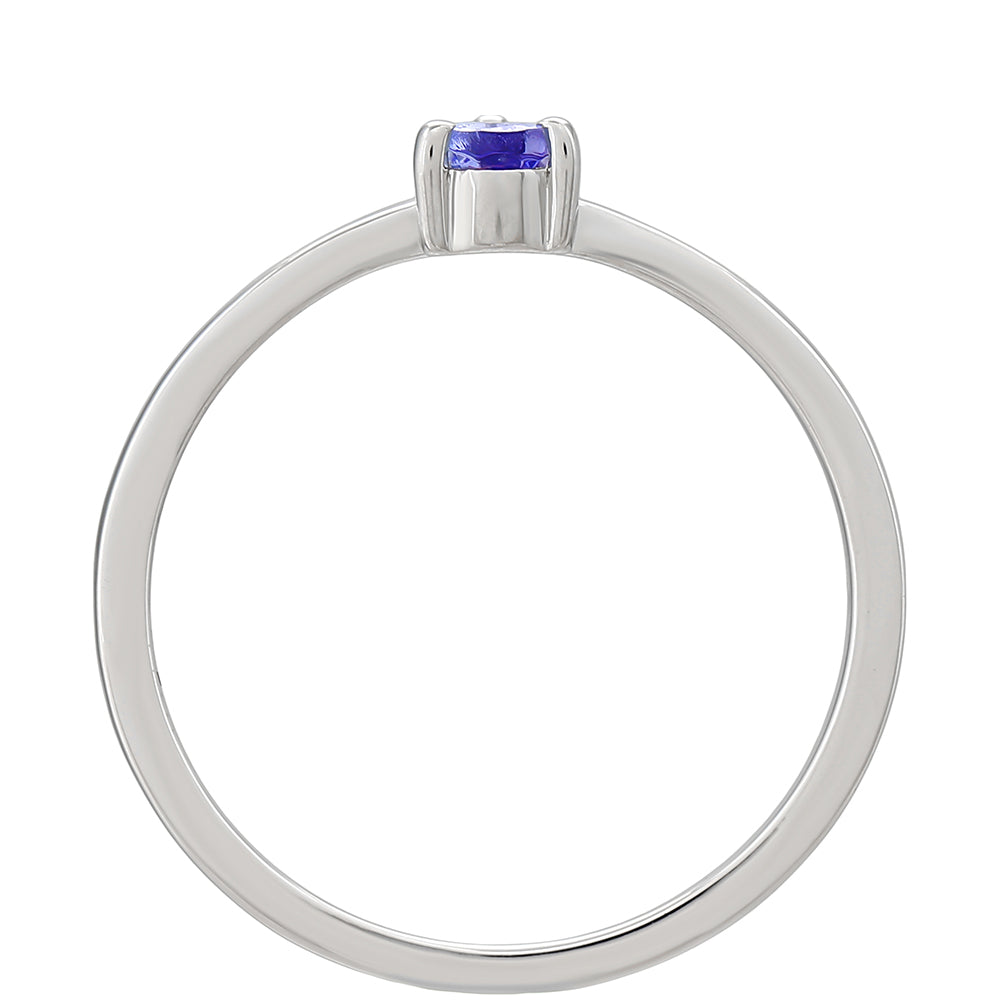 Anel de Prata com Tanzanite AAA 4 