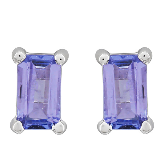 Brincos de Prata com Tanzanite AAA