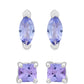 Conjunto de Prata com Tanzanite AAA ( Brincos )