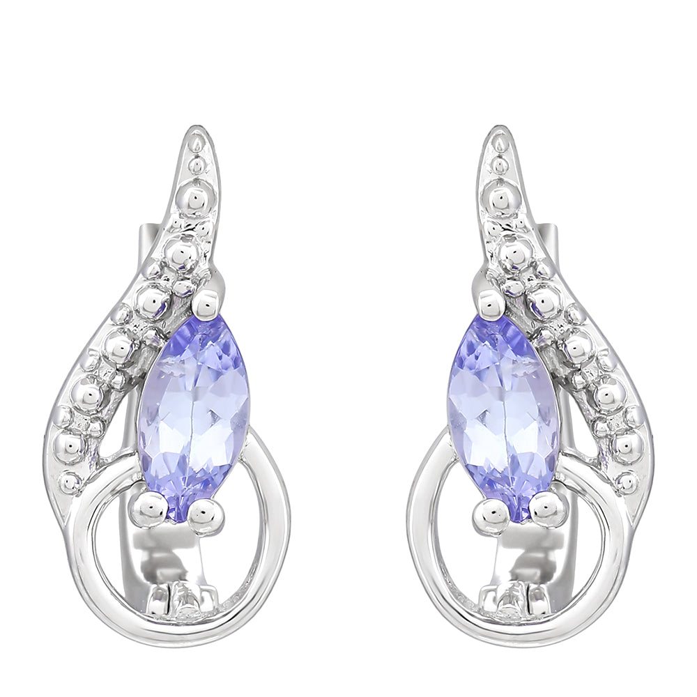 Brincos de Prata com Tanzanite AAA 1 