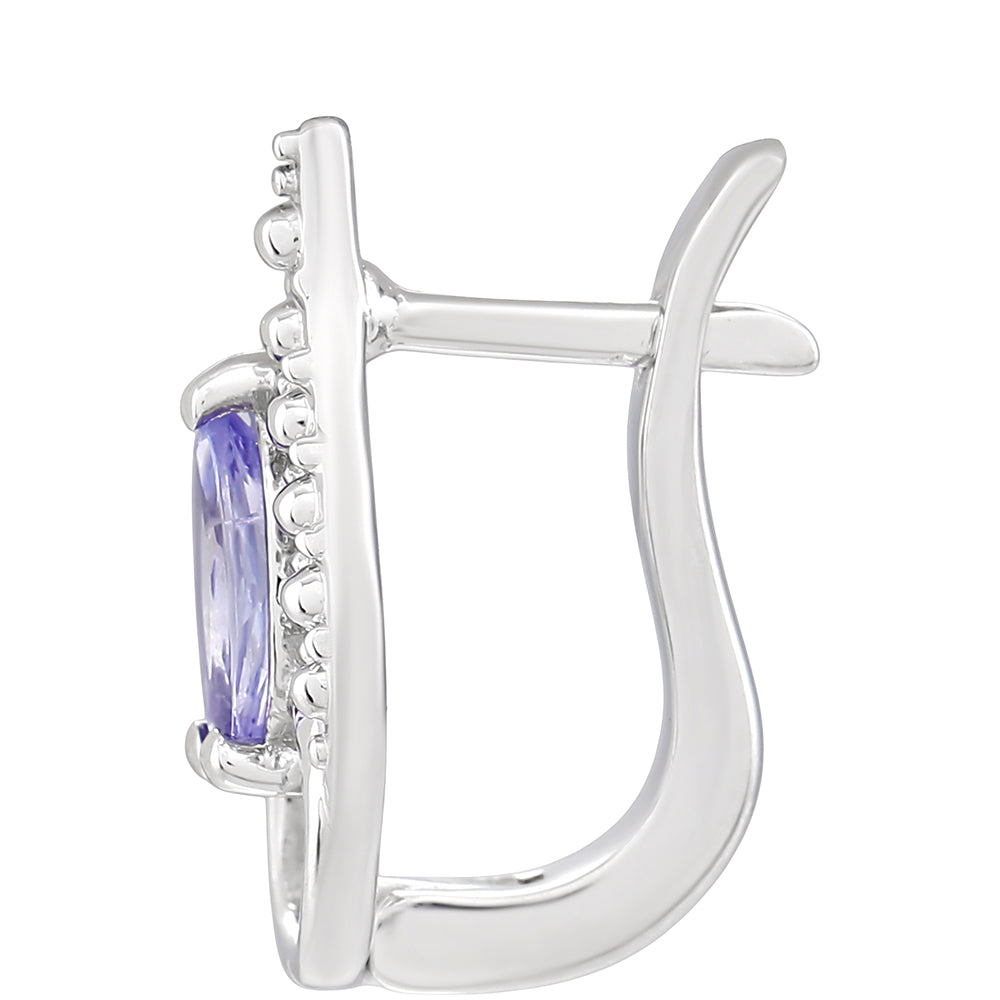 Brincos de Prata com Tanzanite AAA 2 