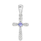 Cruz Pendente de Prata com Tanzanite AAA