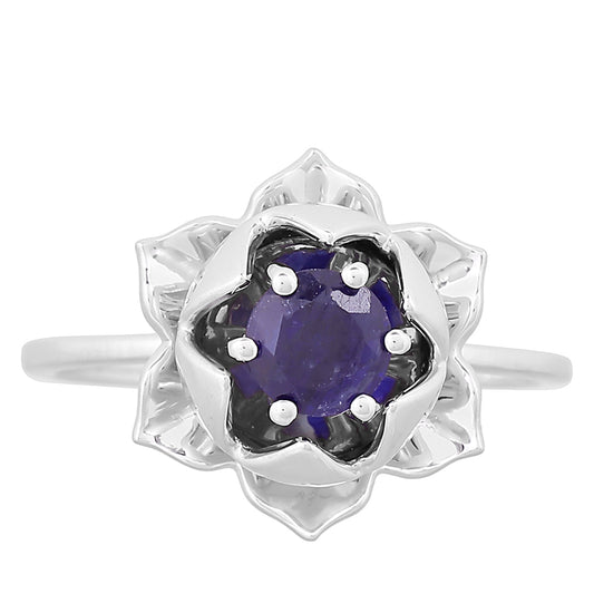 Anel de Prata com Safira da Tailândia